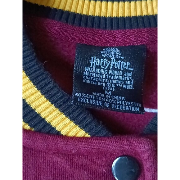 Harry Potter Varsity Jacket Women's Size Medium Burgundy Embroidered - Picture 4 of 8